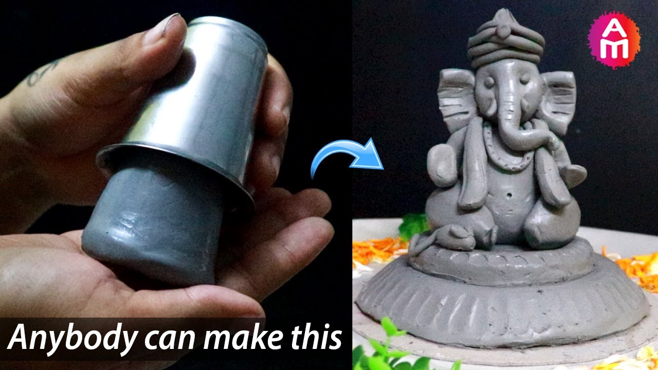 बर्तन की मदद से गणेश जी कैसे बनाये | Very easy | Ganapati Bappa making using kitchen utensil |