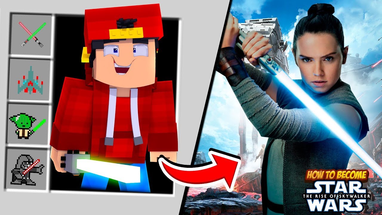 Minecraft - HOW TO BECOME STAR WARS' REY SKYWALKER!!