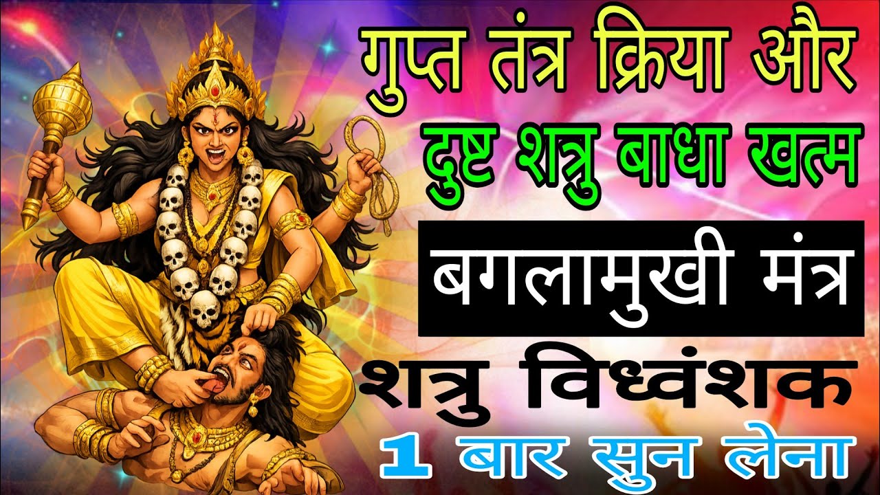 दुष्ट पड़ोसी शत्रु द्वारा की गई तंत्र क्रिया पल में ध्वस्त शत्रु विध्वंशक मंत्र | #baglamukhimantra 