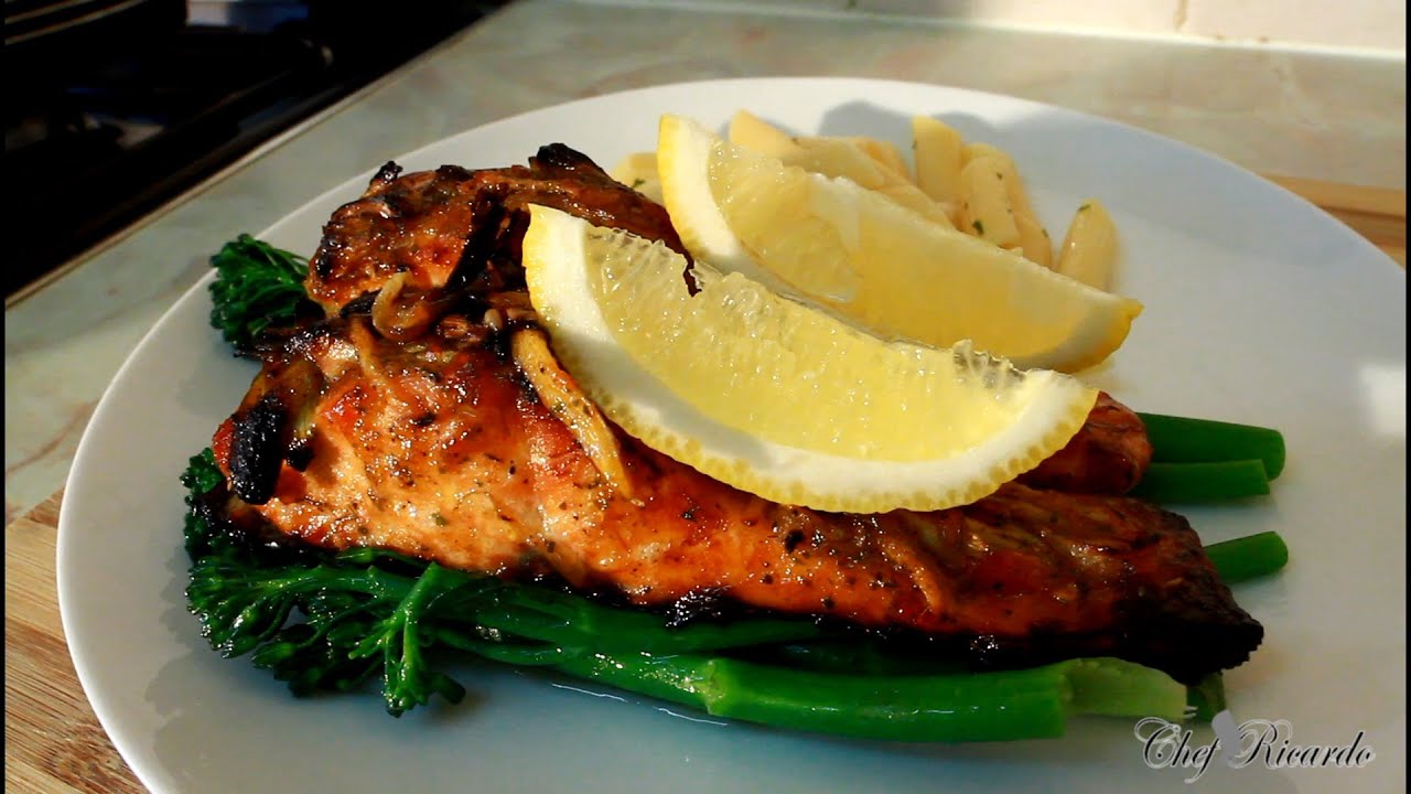Jerk Salmon Recipe [Served With Broccoli & Herb Pasta ] | Recipes By Chef Ricardo