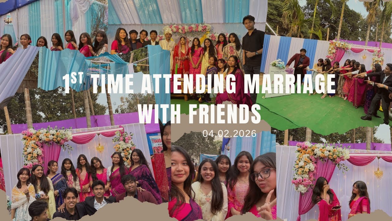 ~ Wedding season ~ 🩷 Friend sister wedding || College friends || Khowai Tulashikhar || 04.02.2026 