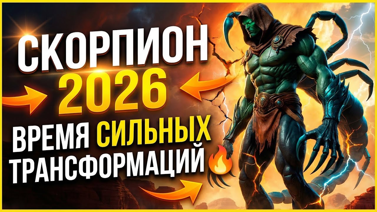 ♏ Скорпион, 2026 год — время сильных трансформаций 🔥
