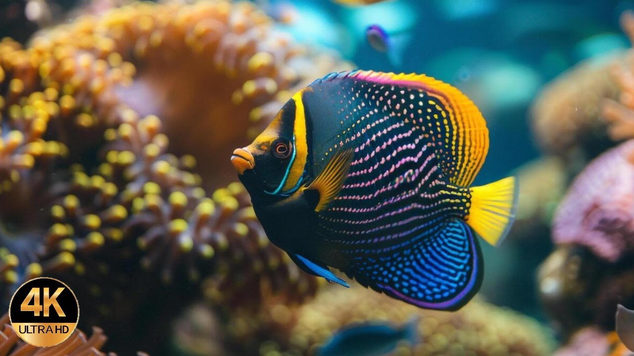 Relaxing Ocean Piano Music for Deep Sleep and Meditation with Underwater Nature Visuals 🐠
