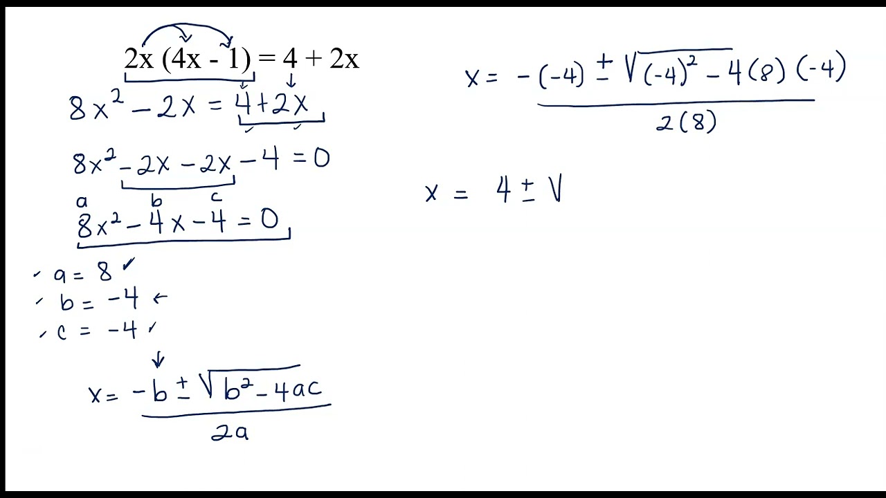¿Cómo resolver una ecuación cuadrática? - Método de la fórmula cuadrática
