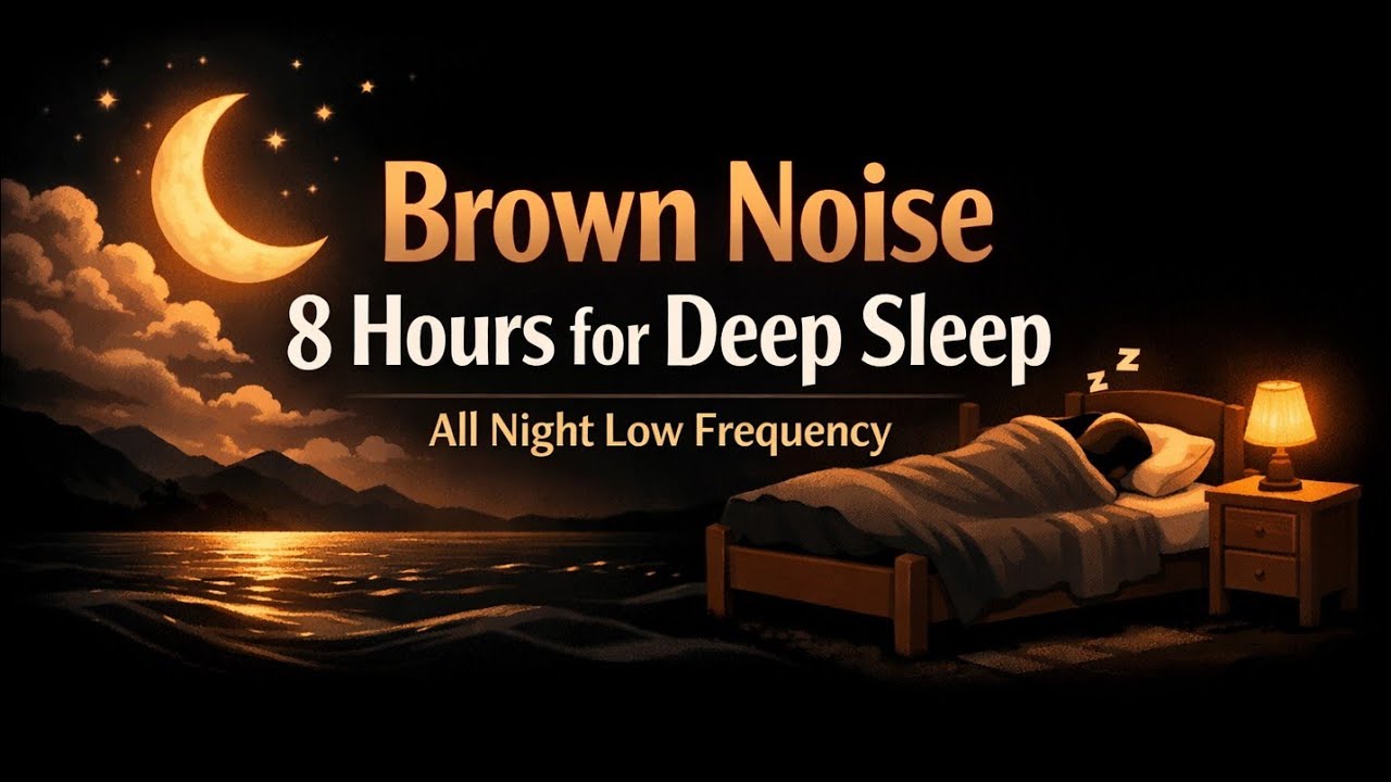 Brown Noise 8 Hours for Deep Sleep | All Night Low Frequency