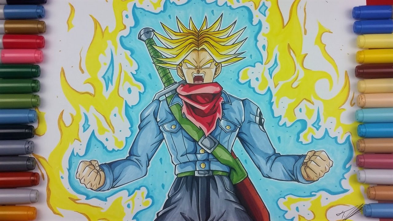 Drawing FUTURE TRUNKS Super Saiyan BLUE OF RAGE | Dragonball Super | TolgArt