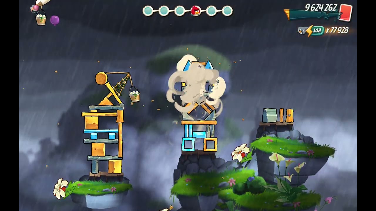 Angry birds 2. Сумашествие серебрянки , недавний босс .
