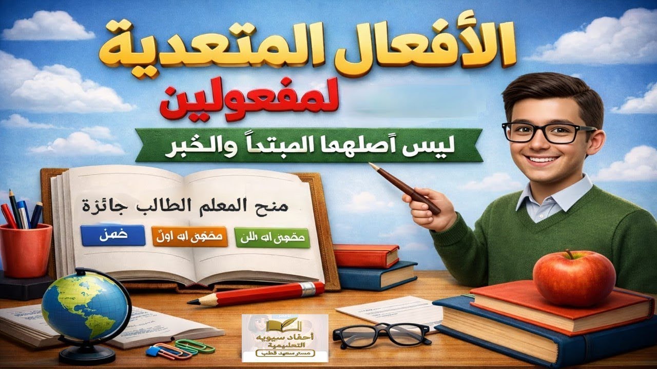 شرح الأفعال المتعدية لمفعولين ليس أصلهما مبتدأ وخبر | أولى إعدادي
