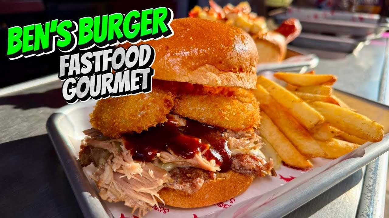 BURGERS TAN DELICIOSAS sin QUEDABIENES COMBINACIÓN McDonalds y Carl’s Jr, en Ben’s Burger
