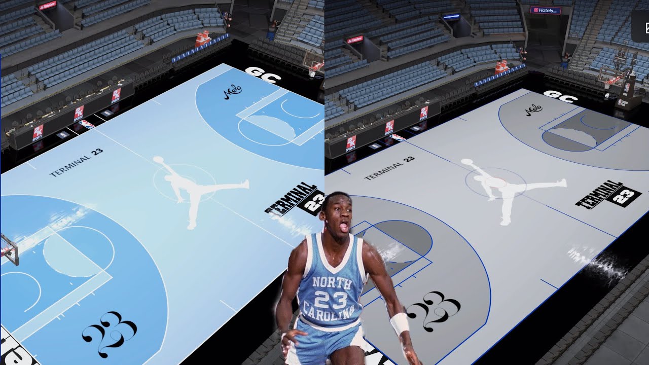 NBA2K25 HOW TO MAKE JORDAN TERMINAL 23 MYTEAM PROAM COURT CREATION! EASY CUSTOM COURT TUTORIAL!