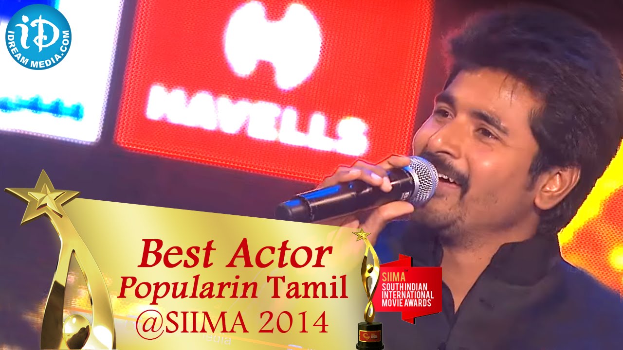 SIIMA 2014 || Best Actor Popular in Tamil || Siva Karthikeyan