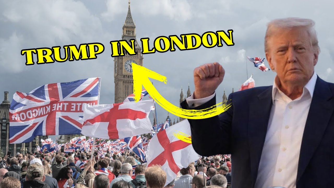 trump arrival to London's Winfield House