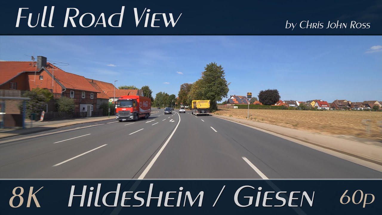 Hildesheim / Giesen, Germany: Nordstadt, Hasede, Groß Förste - Bundesstraße (B6) - 8K (4320p/60p)