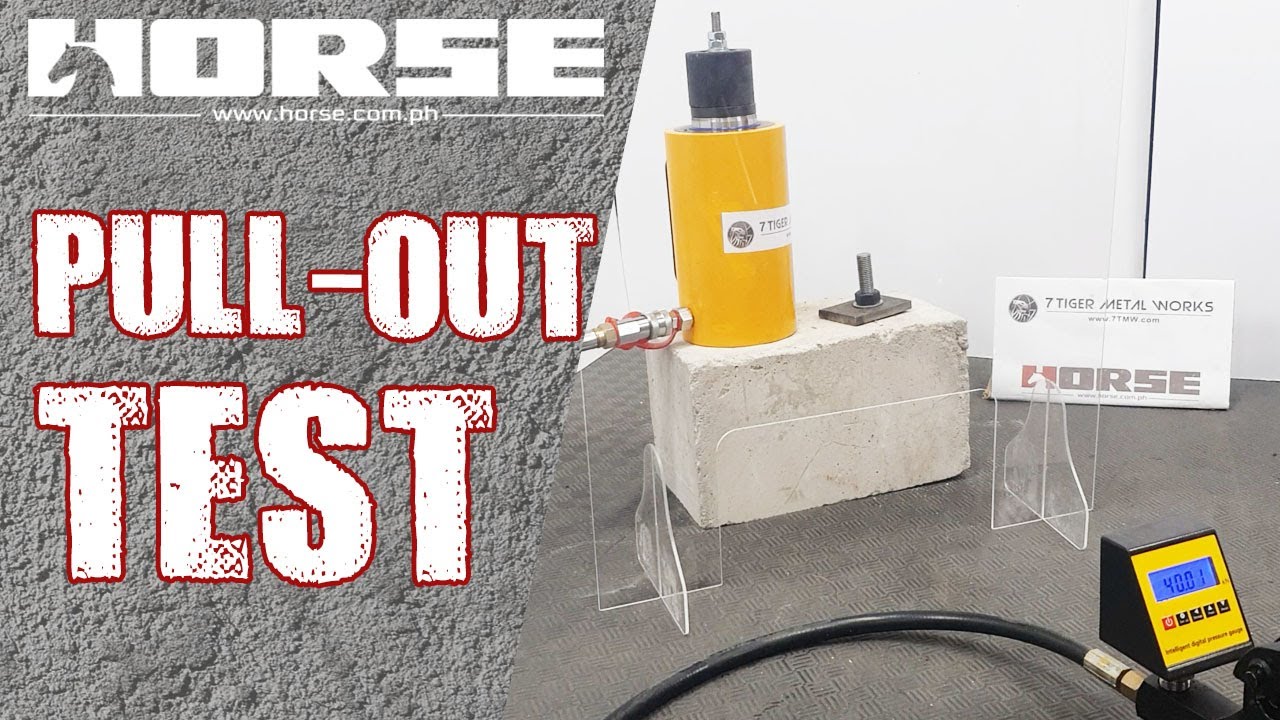 Horse HM500 epoxy Anchor 10MM Bolt PULL OUT testing by 7tiger metal works