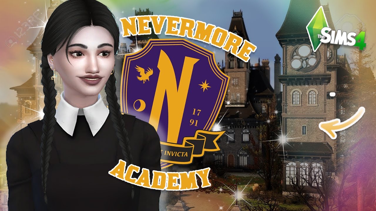 Nevermore academy (škola Wednesday) v THE SIMS 4 🎓🏫