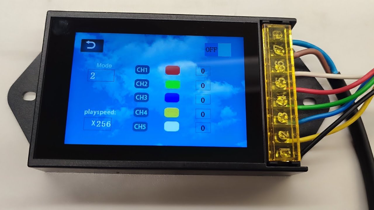 Sterownik do lampy power LED do akwarium - Ekran dotykowy Następca TC-420 instrukcja programowanie.