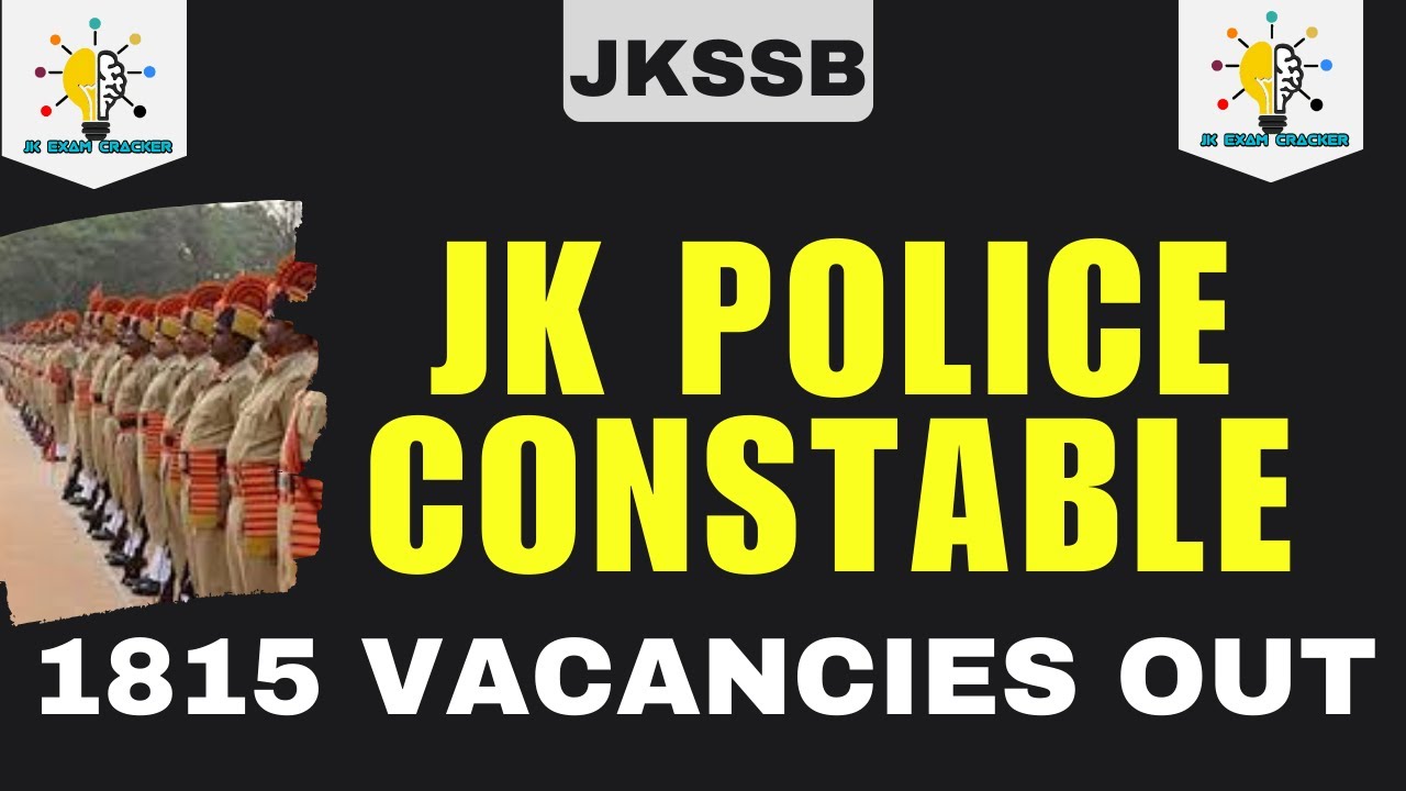 JKP CONSTABLE-2026 II NEW VACANCIES OUT - 1815 POSTS II #jkssb #jkpconstable