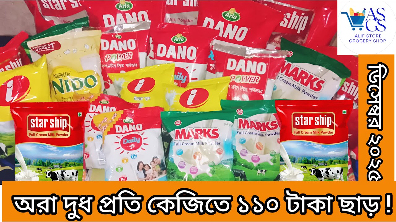 গুড়া দুধের পাইকারি বাজার - ডিসেম্বর ২০২৫ | milk powder wholesale market BD| Alif Store Grocery Shop