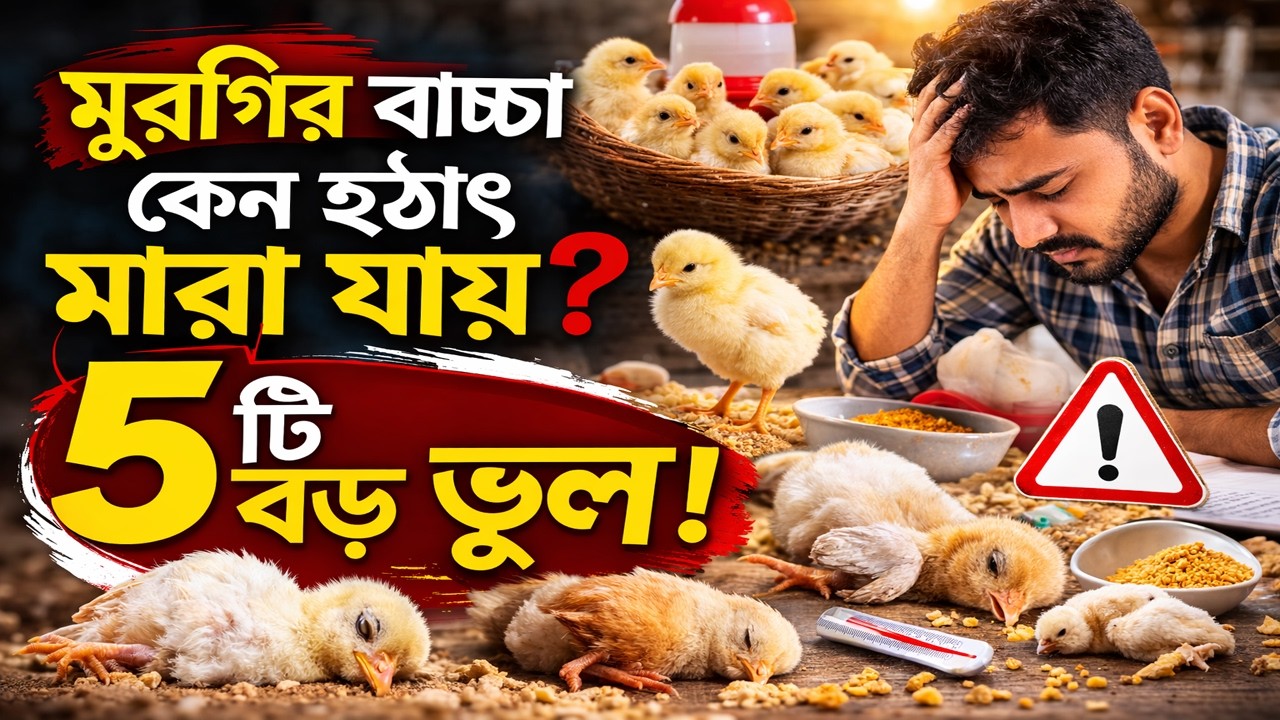 মুরগির বাচ্চা কেন হঠাৎ মারা যায়? ৫টি বড় ভুল!Why do baby chickens suddenly die? 5 big mistakes!