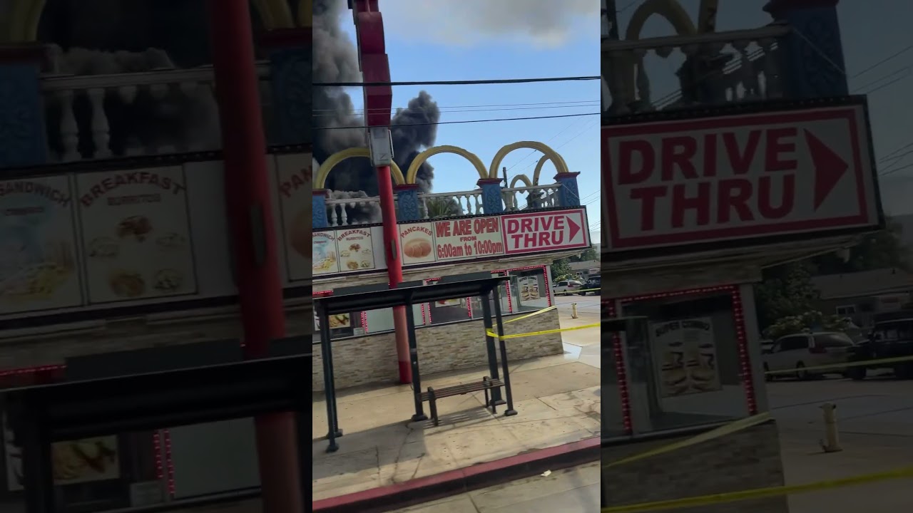 Large commercial fire LA City.