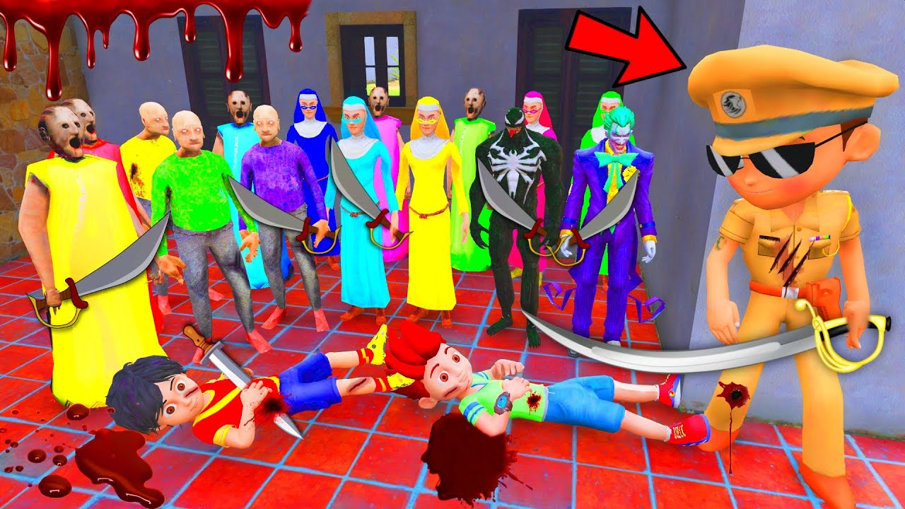 Little Singham Kicko Hide And Kill Granny Evil Nun With Superpower In Gta V