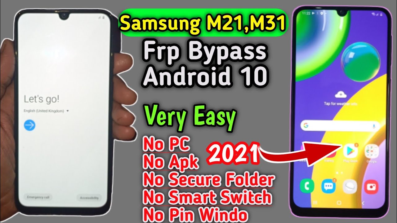 Samsung M21/M31 Frp Bypass Without Pc, | Android 10, App Not install, / 2021 New method