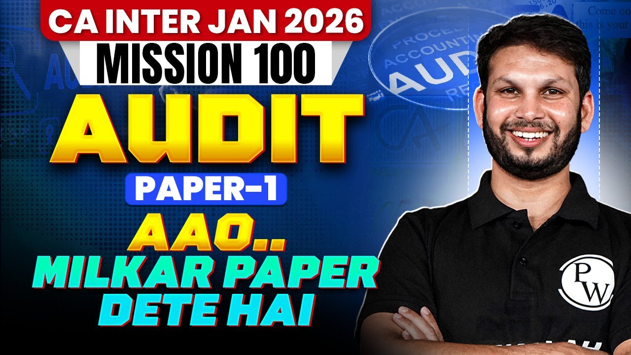 CA Inter Jan 2026 Audit: Attempt A Full Paper With Ankit Sir | Aao Milkar Paper Dete Hai