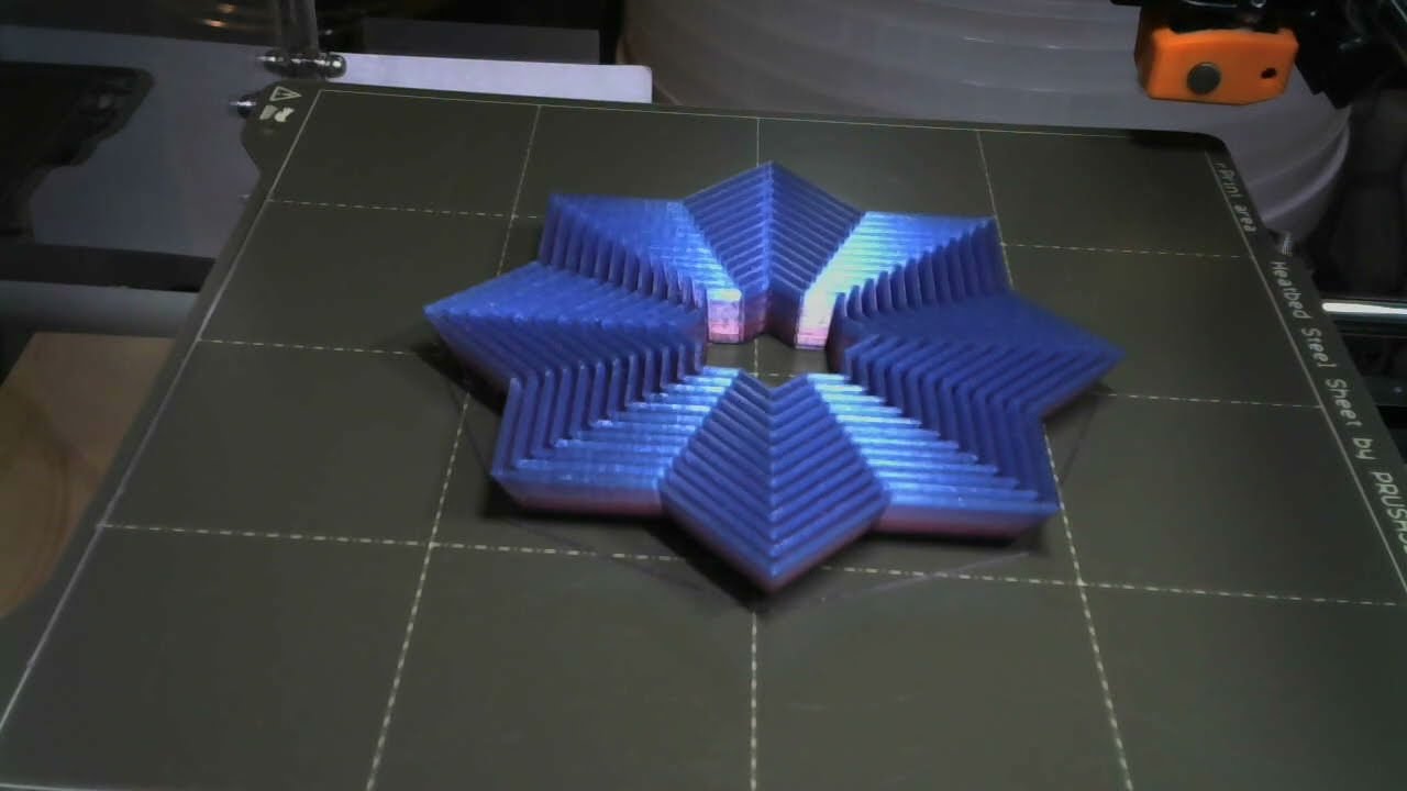 Fidget Star Toy in ProtoPasta Galaxy Purple