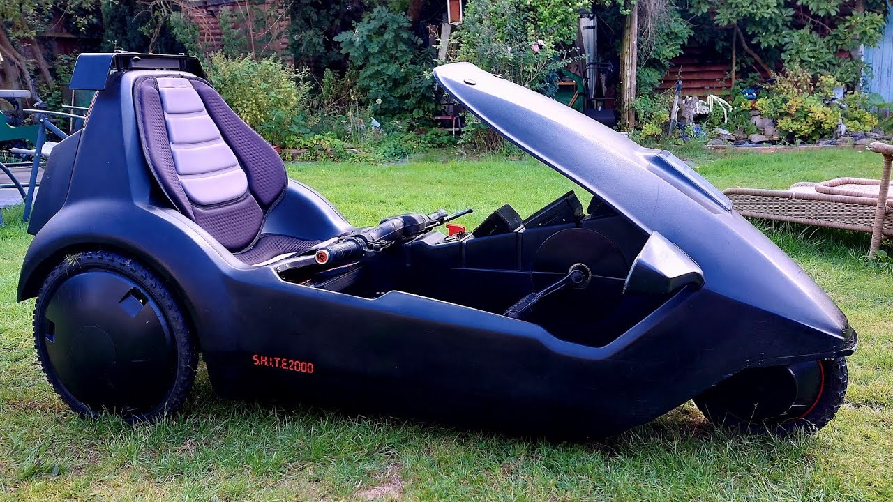 Zipping about on a modified Sinclair C5