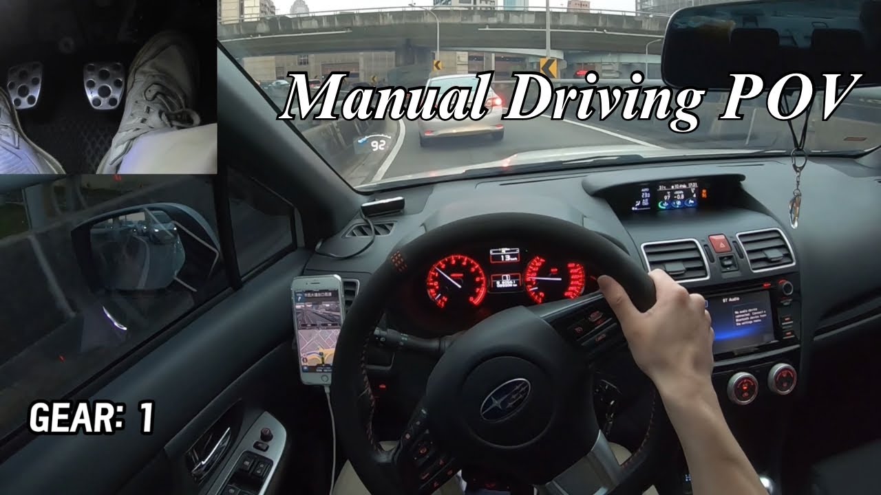 Manual Car Driving On Bad Traffic Expressway - POV with Pedal Cam - WRX