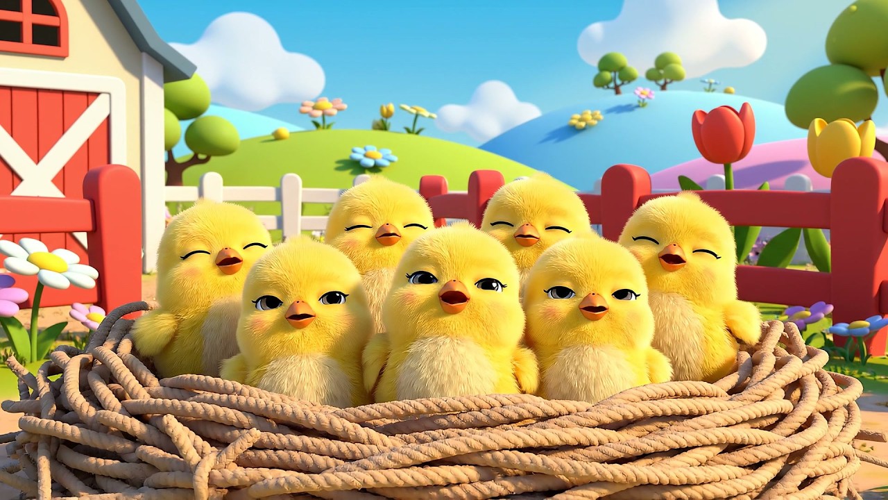 Cinco Pollitos Dicen Pío Pío Pío | Canciones de la Granja y Rimas Infantiles