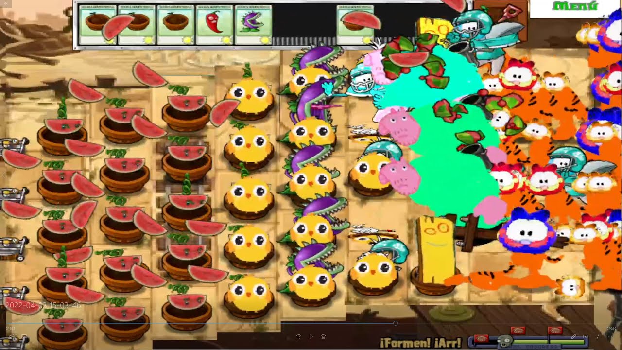 Plants vs Zombies Mod Plants vs. Garfield - Gameplay Walkthrough Part 2