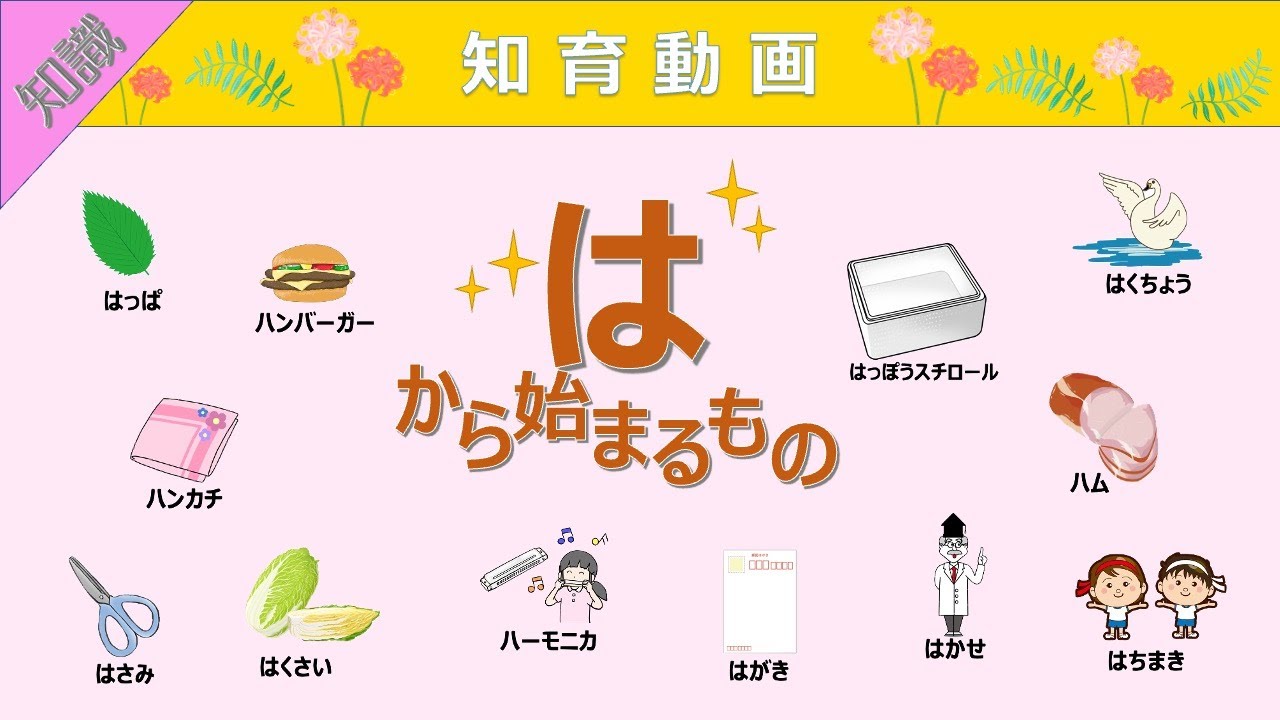 【知識】語彙力UP!!「は」から始まる言葉 知育動画