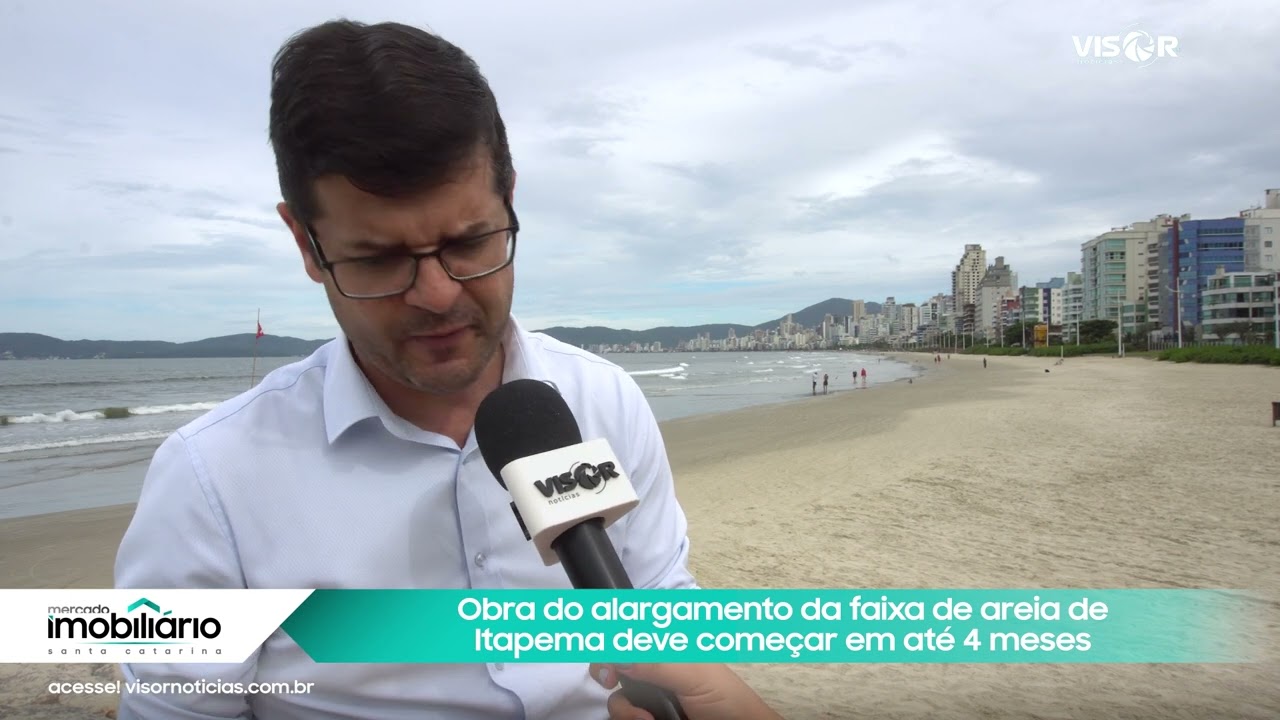 Obra do alargamento da faixa de areia de Itapema deve começar em até 4 meses