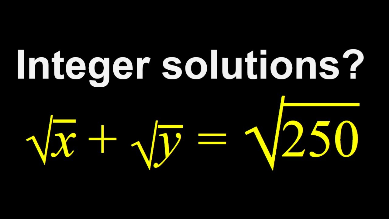 Solving a radical Diophantine Equation