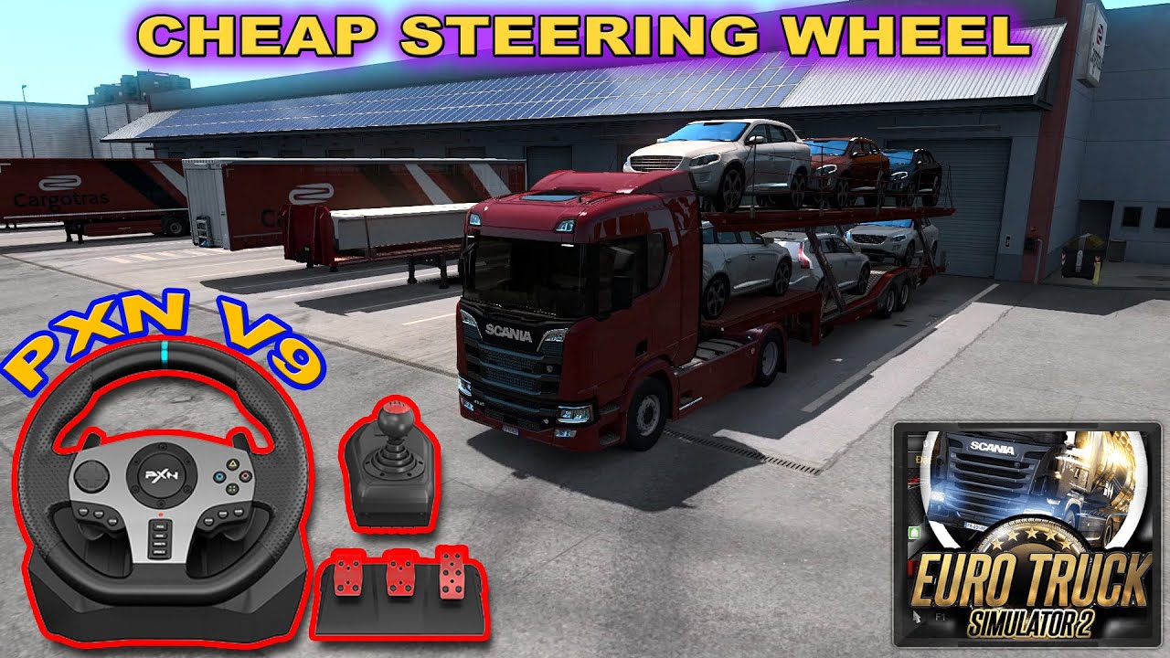 Hướng dẫn chơi game ETS 2 bằng vô lăng giá rẻ PXN V9 / Euro Truck Simulator 2.