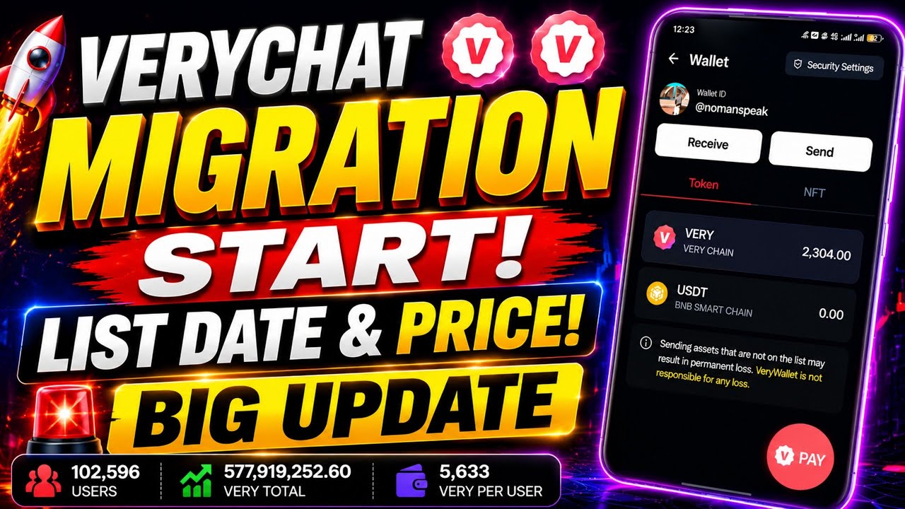 Verychat Token Migration Start & Listing Date? | VeryChat Mining App New Update