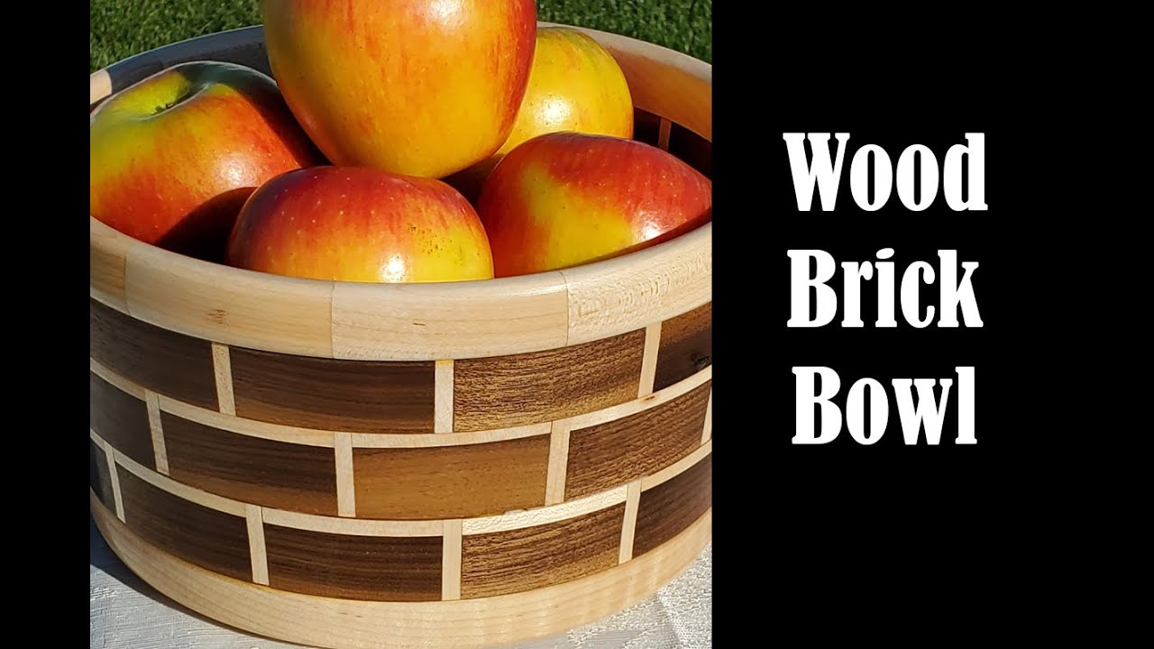How to make a Wood Brick Bowl made from walnut and maple