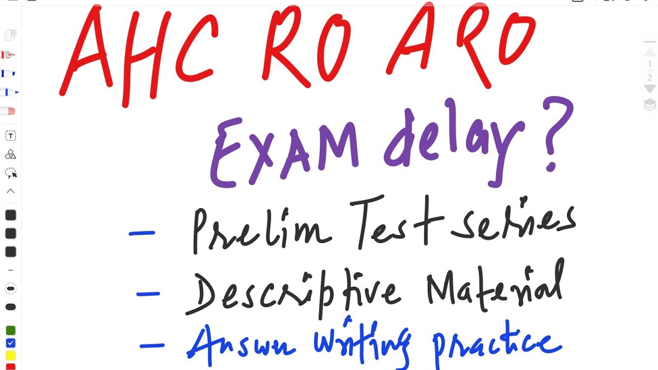 AHC RO ARO Exam Latest Update | Prelims Test Series | Descriptive Material & Answer Writing Practice