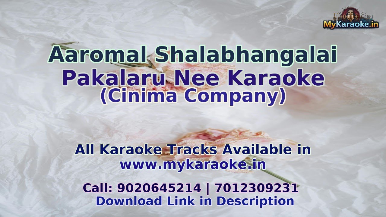 Aaromal Shalabhangalai Pakalaru Nee Karaoke | Cinima Company | Mykaraoke.in