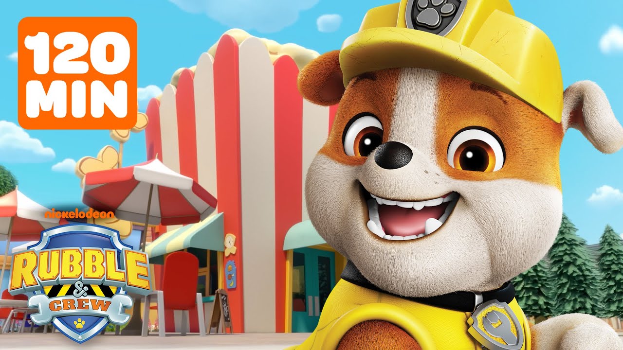 Rubble Builds a Popcorn Café & Pizza Parlor + Rescues Restaurants! | 2 Hours | Rubble & Crew