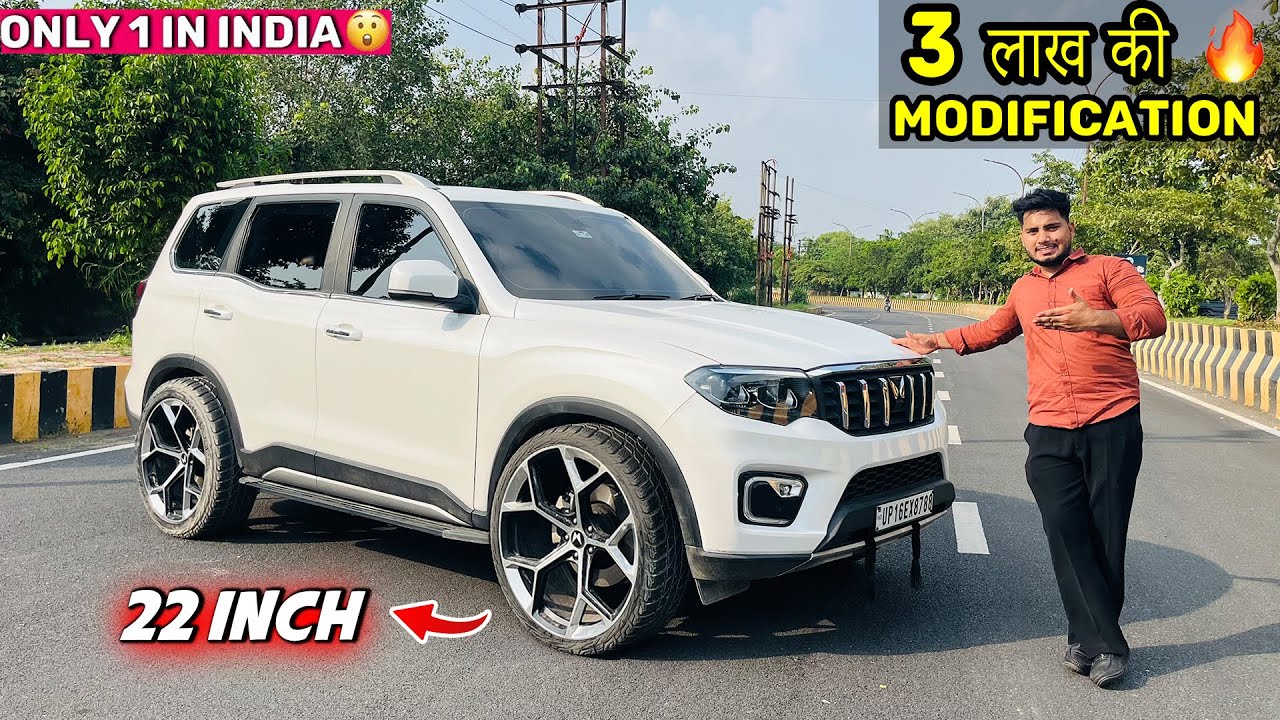 Scorpio N ने तो सभी Car Fail 👎 कर दी 😱🔥Z Black Scoprio N Modified 22inch Alloy wheels