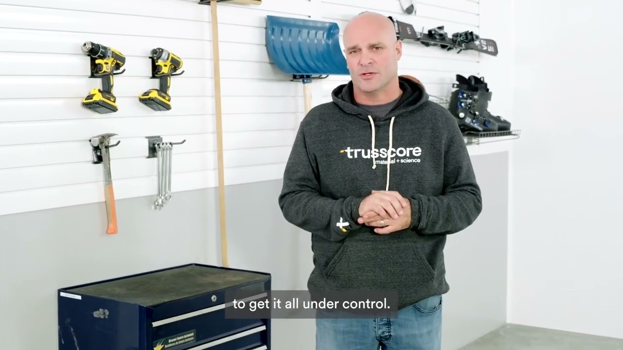 Garage Storage and Organization with Trusscore SlatWall in Calgary