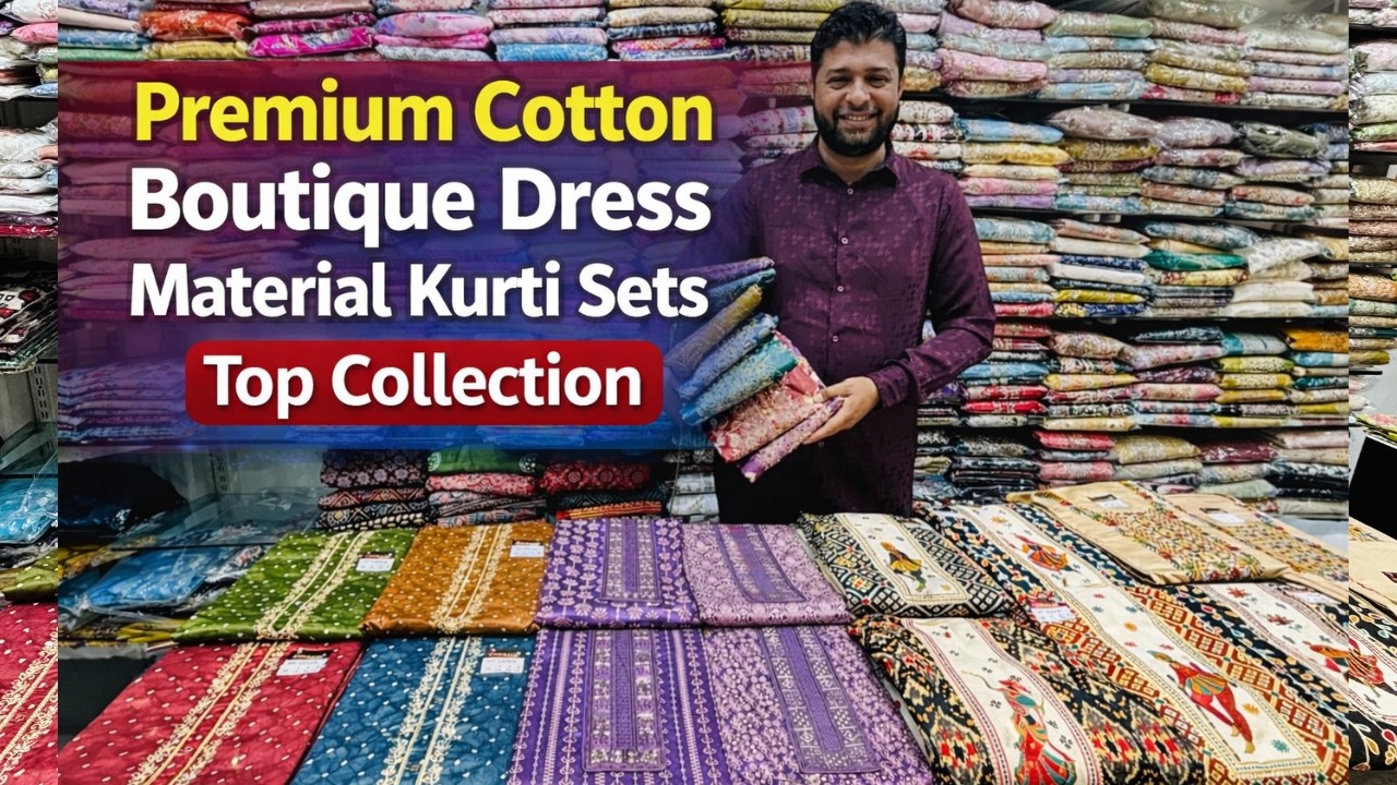 Boutique Style Cotton Dress Material Sets 🔥Malleshwaram Bengaluru Top Collection Best Place To Shop