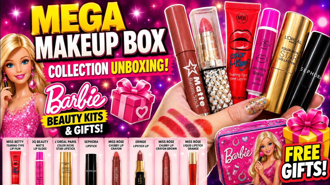 Mega Makeup Box Collection Unboxing | Barbie Beauty Kits & Gifts