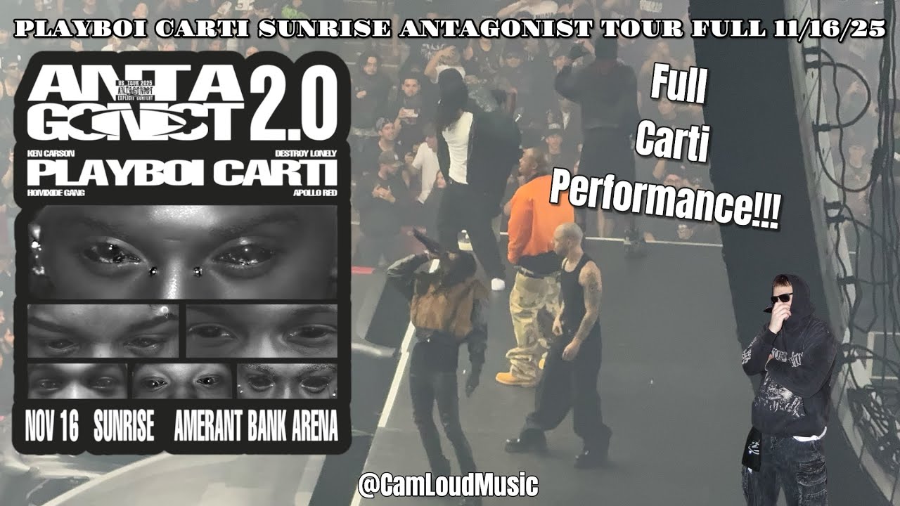 Playboi Carti — Sunrise, Florida (Full Concert • Antagonist Tour • 11/16/25) 4K 60FPS