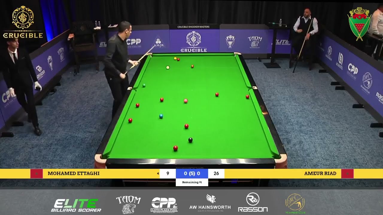 AMEUR RIAD vs MOHAMED ETTAGHI - FIRST ROUND (SNOOKER BEST OF 5)