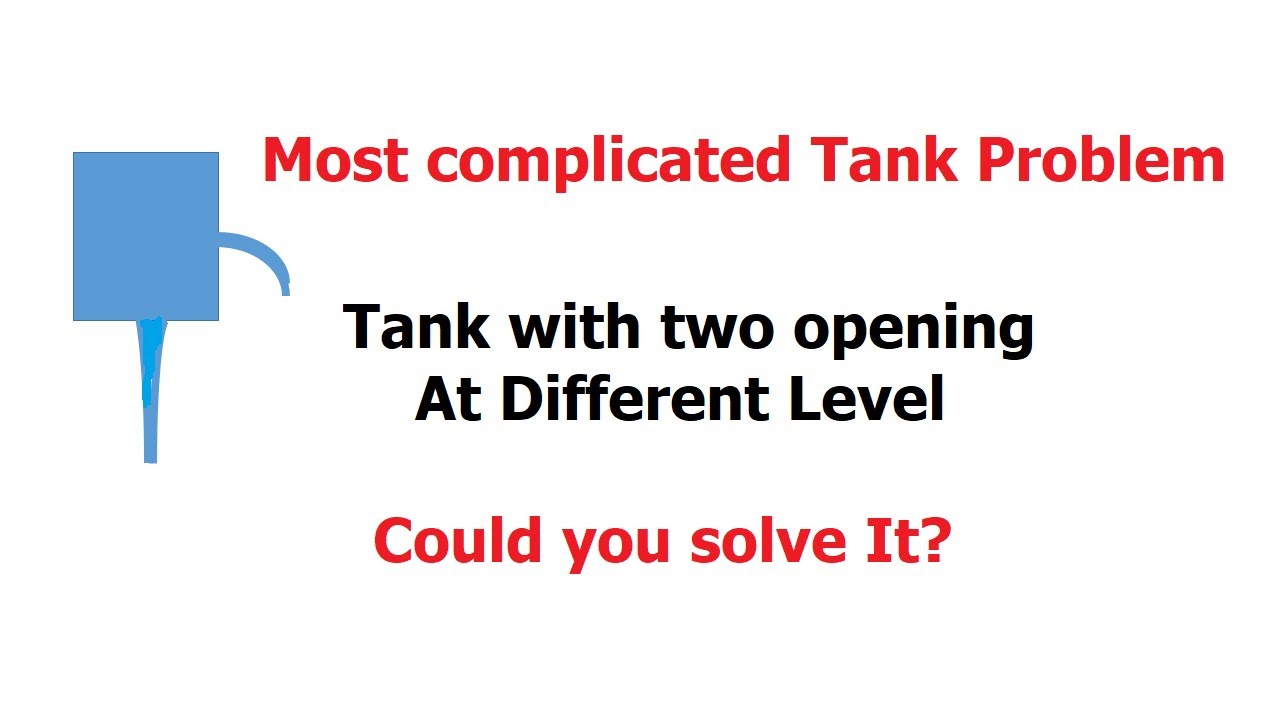 time to empty a tank with two opening