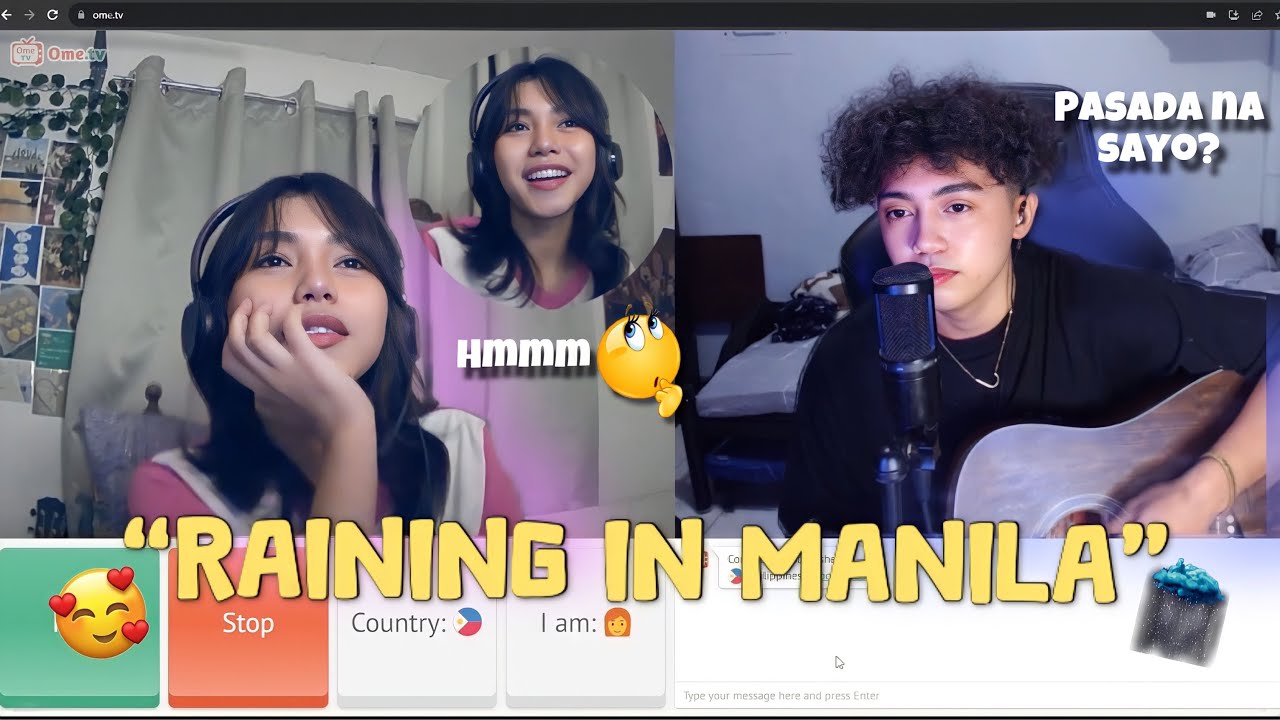 SINGING! TO STRANGERS ON OME/TV | [BEST REACTION] (RAINING IN MANILA⛈👩‍❤️‍💋‍👨)