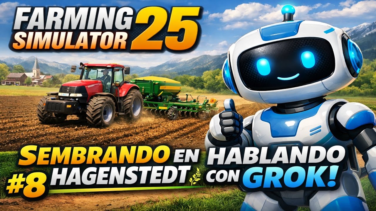 Farming Simulator 25 EP8 🚜 Sembrando en Hagenstedt y Hablando con GROK